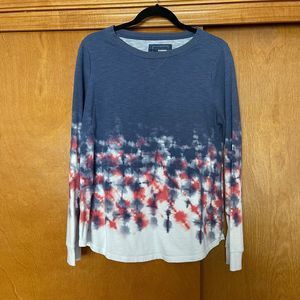 Sonoma Red Blue Tie Dye Sweatshirt Size Medium
